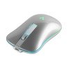 Mouse Vorago Slim LED RGB inalámbrico recargable plata