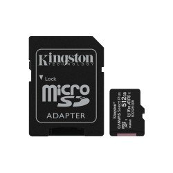 Memoria Kingston micro SD Canvas select plus 512GB UHS-i clase 10, con adaptador