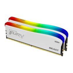 Memoria KINGSTON 32GB 3200MT/s DDR4 CL16 DIMM (Kit of 2) FURY Beast White RGB SE KF432C16BWAK2/32 -